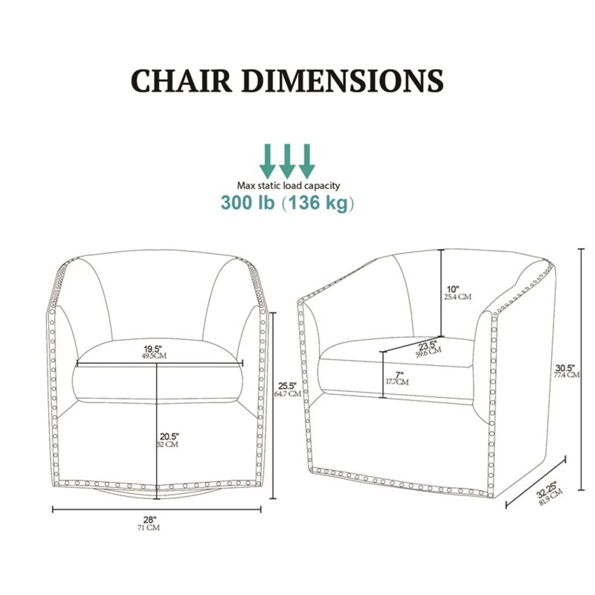 Luxurious Chair With 360 Degree Rotation - Furniture Home Direct