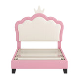 Upholstered Princess Platform Bed With Crown Headboard - Furniture Home Direct
