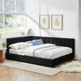Mid-Century Upholstered Tufted Bed Frame With Backrest And Armrests - Furniture Home Direct