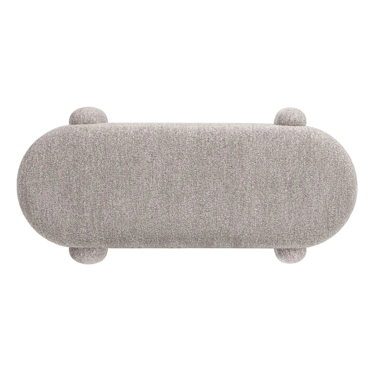 Hugo - Oval Fully Upholstered Storage Bench - Furniture Home Direct