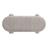 Hugo - Oval Fully Upholstered Storage Bench - Furniture Home Direct