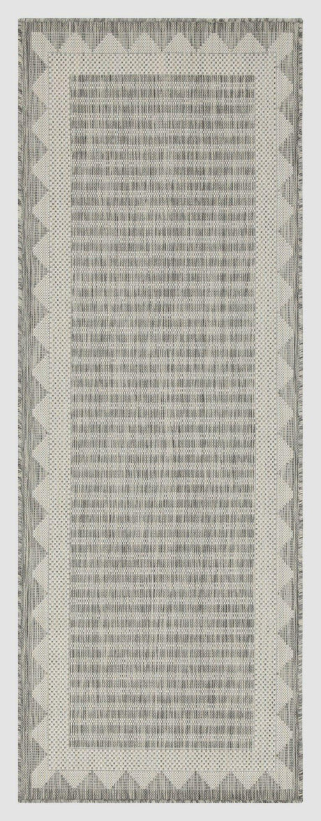 Sunshine - 2'7" X 7'3" Indoor, Outdoor Area Rug, Polypropylene - Silver - Furniture Home Direct
