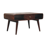 Solid Wood Curved Coffee Table - Furniture Home Direct