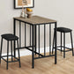 3 Pieces Dining Set, Counter Height, Rectangular, Small, Contemporary & Modern - Furniture Home Direct