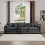 Mid-Century Modern 3 Seater Sectional Sofa With Arm And Throw Pillows - Furniture Home Direct