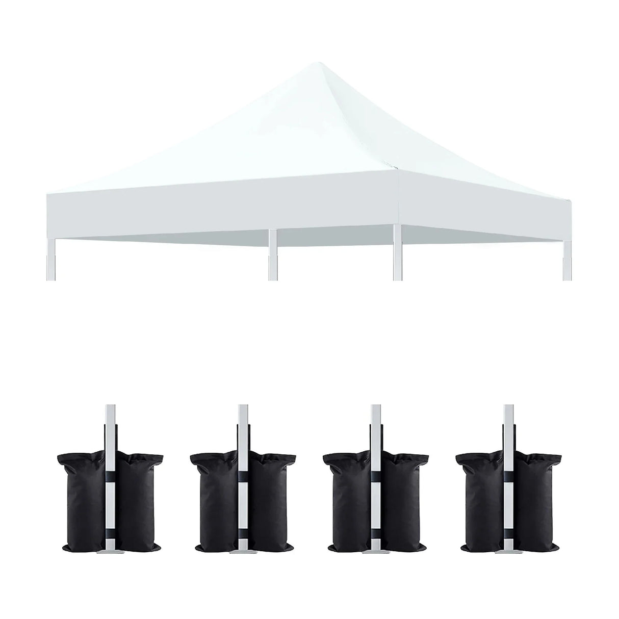 Canopy Replacement Top With 4 Pack W8 Bags, Pop Up Tent Cover Only, Frame Not Included - Furniture Home Direct