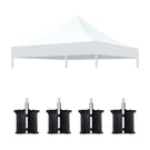 Canopy Replacement Top With 4 Pack W8 Bags, Pop Up Tent Cover Only, Frame Not Included - Furniture Home Direct