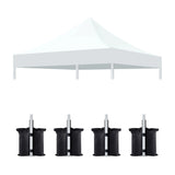 Canopy Replacement Top With 4 Pack W8 Bags, Pop Up Tent Cover Only, Frame Not Included - Furniture Home Direct