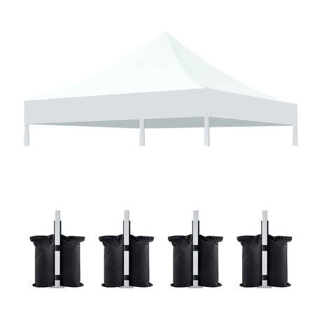 Canopy Replacement Top With 4 Pack W8 Bags, Pop Up Tent Cover Only, Frame Not Included - Furniture Home Direct