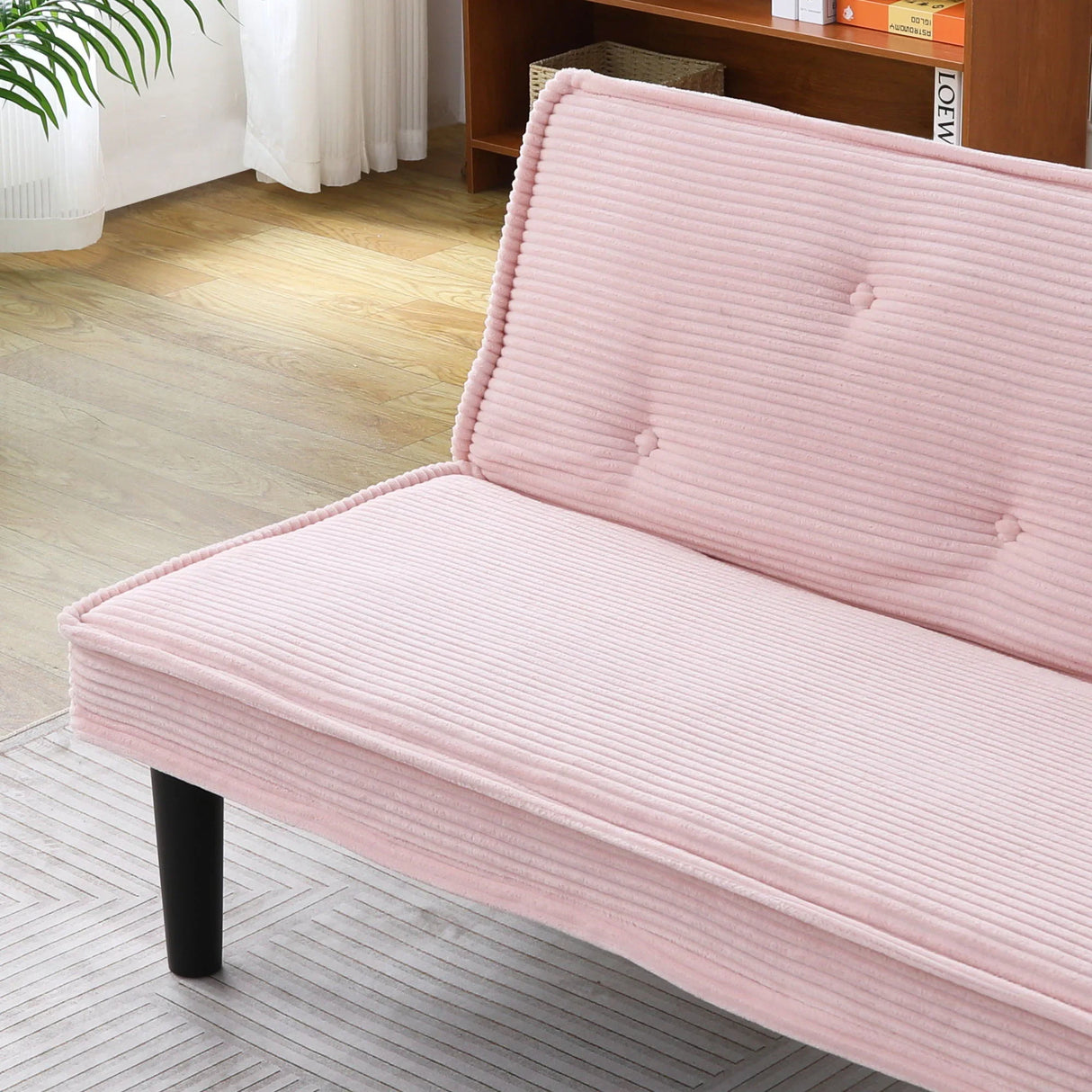 Versatile Corduroy Sofa Bed With Solid Wood Frame - Furniture Home Direct