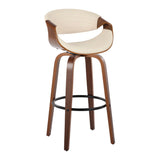 Symphony - Mid Century Modern Fixed Height Barstool With Swivel And Round Footrest (Set of 2) - Furniture Home Direct