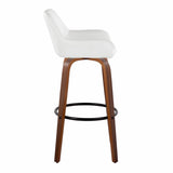 Daniella - Contemporary Fixed Height, Barstool & Swivel And Round Footrest (Set of 2) - Furniture Home Direct