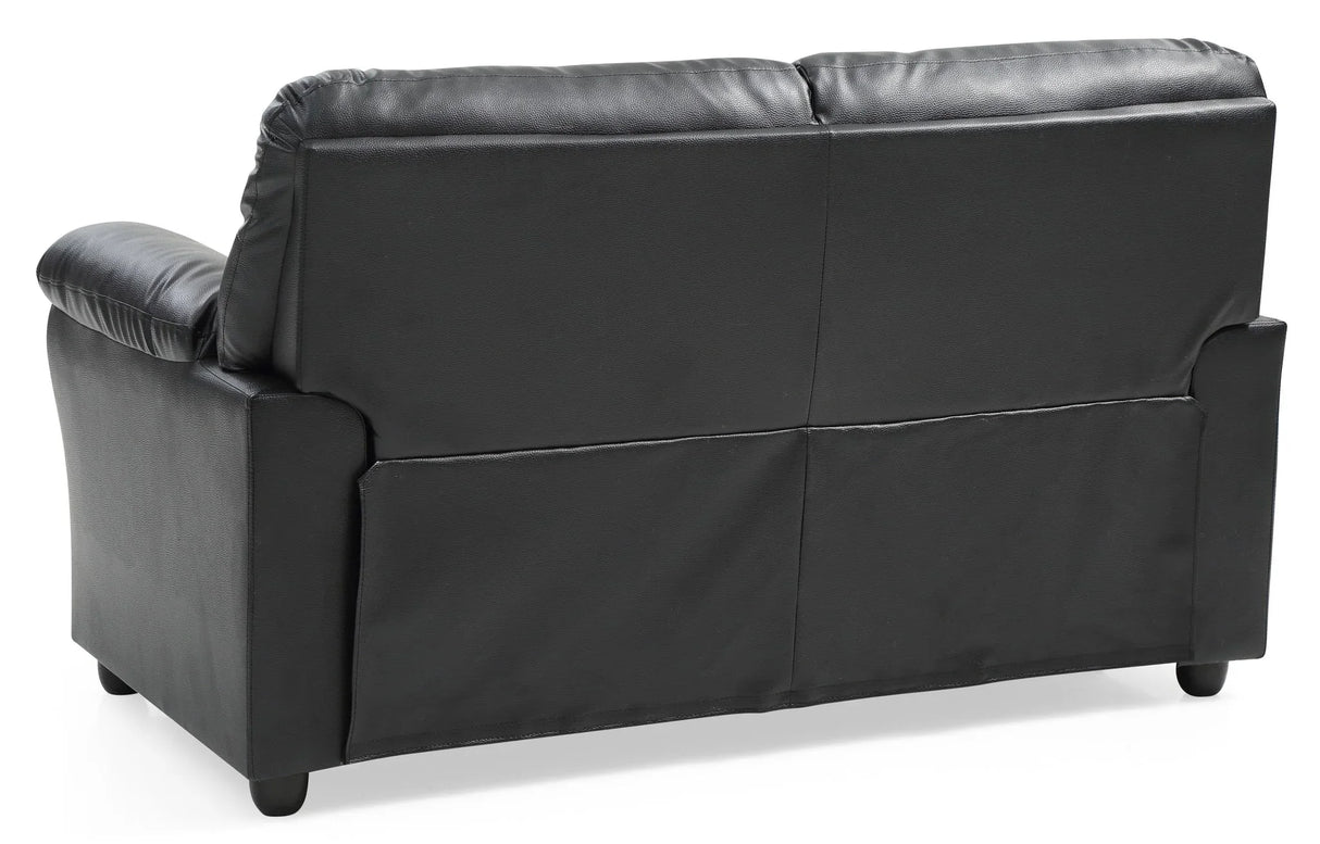 Chic Padded Loveseat For Modern Living - Black - Furniture Home Direct