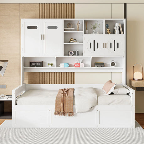 Daybed With All-In-One Cabinet And Shelf - Furniture Home Direct