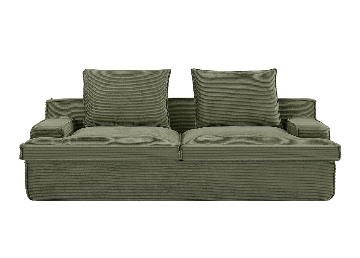 Nimbus - Oversized Full Foam 4 Seater Couch For Living Room Upholstered In Soft Corduroy, Wide Armrests - Furniture Home Direct