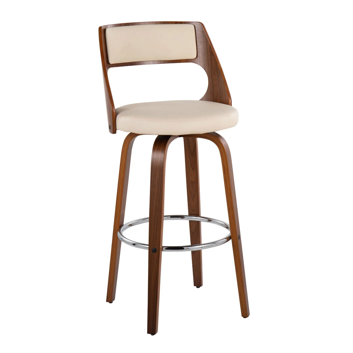 Cecina - Mid-Century Modern Barstool With Swivel (Set of 2) - Furniture Home Direct