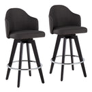 Ahoy - Contemporary Fixed Height Counter Stool With Round Footrest (Set of 2) - Furniture Home Direct