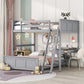 Full Over Full Bunk Bed With Desk - Furniture Home Direct