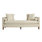 Upholstered Chaise Lounge Indoor With Nailheads, Sleeper Sofa Couch With 4 Throw Pillows & 2 Bolsters, Daybed With Rubberwood Legs - Furniture Home Direct