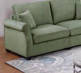 2 PC Living Room Set Including Sofa and love Seat With Pillows -Sage Green - Furniture Home Direct