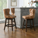 Holmes - Tufted High Back 360 Swivel Counter Height Barstool - Furniture Home Direct