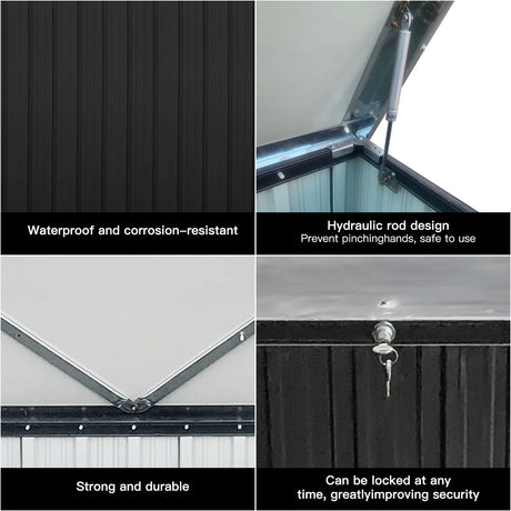 Metal Storage Box Store Small - Black - Furniture Home Direct