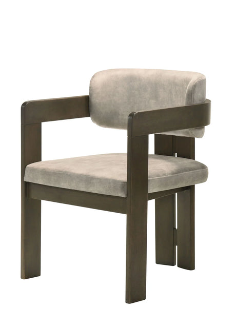 Destin - Polished Microfiber Side Chair (Set of 2) - Light Gray - Furniture Home Direct