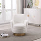 Teddy Swivel Barrel Chair, Swivel Accent Chairs Armchair For Living Room - Furniture Home Direct