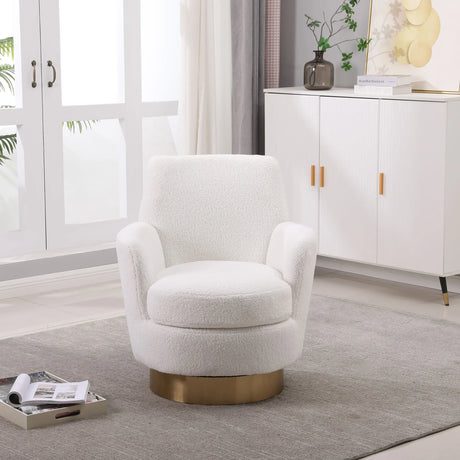 Teddy Swivel Barrel Chair, Swivel Accent Chairs Armchair For Living Room - Furniture Home Direct