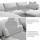 Modular Sectional With Storage Pockets, 5 Seat U Shaped Couch Set With Pillows, Free Combination Modern Cloud Sofa With 2 Movable Ottoman - Furniture Home Direct