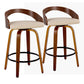 Grotto - Mid Century Modern Fixed Height Counter Stool With Swivel With Round Footrest (Set of 2) - Furniture Home Direct