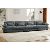 Super Comfort Oversized Modular Velvet Sectional Sofa, Deep Seat Convertible L Shaped Couch - Furniture Home Direct