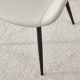 Dining Chairs Faux Leather Set Of 6 Modern Light Gray - Furniture Home Direct