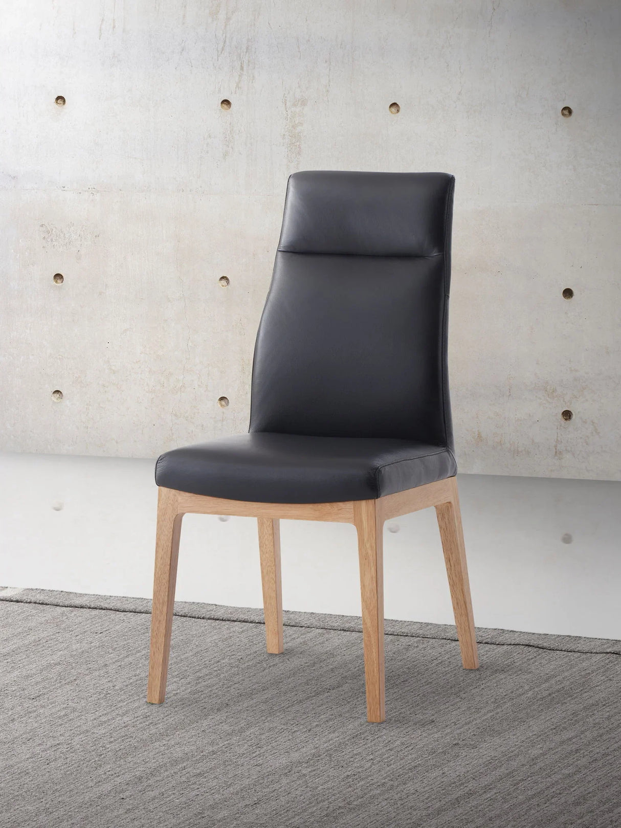 Raquan - Leather Side Chair (Set of 2) - Black Pu - Furniture Home Direct