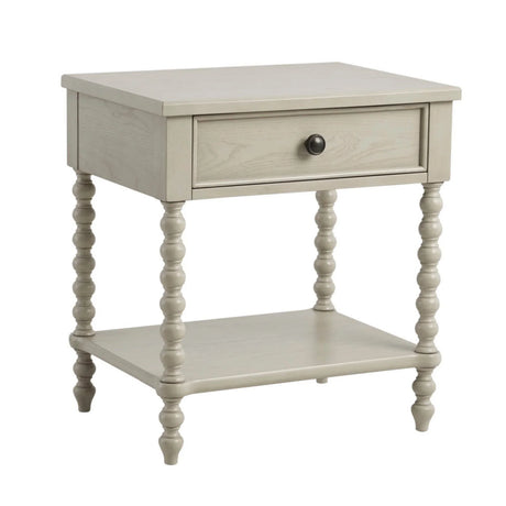 Traditional Durable Nightstand Table With Drawer And Shelf - Furniture Home Direct