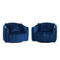 Upholstered Oversized 360° Swivel Accent Barrel Chair And Half Cozy Sofa With 3 Pillows - Furniture Home Direct