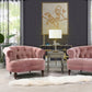 La Rosa - Victorian Tufted Upholstered Accent Chair - Furniture Home Direct