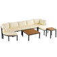 Outdoor Sectional Sofa Set Patio Seating Group With Cushions - Furniture Home Direct