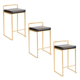 Fuji - Contemporary / Glam Design Counter Stool (Set of 2) - Furniture Home Direct