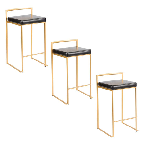 Fuji - Contemporary / Glam Design Counter Stool (Set of 2) - Furniture Home Direct