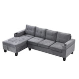 Modern Sectional Sofa Set With L Shape Chaise Lounge And Storage - Furniture Home Direct