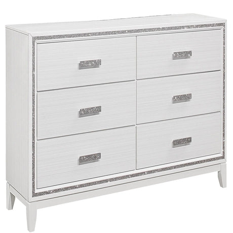 Almera - 5 Piece Bedroom Set With LED Lighting And Glitter Details - Furniture Home Direct