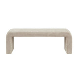 Modern Contemporary Boucle Waterfall Bench - Furniture Home Direct