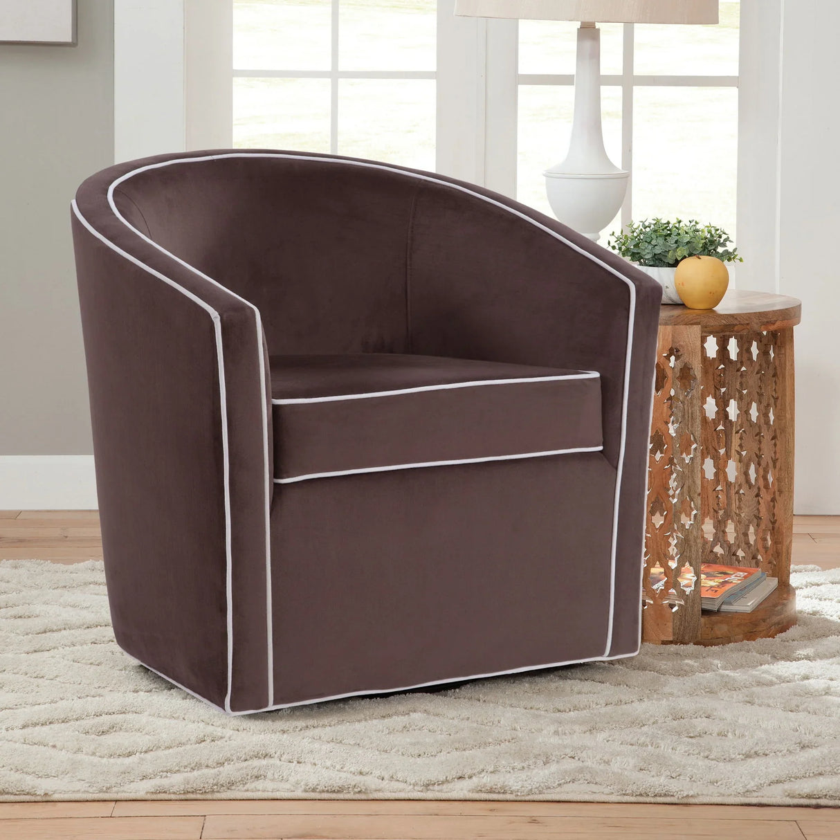Kendall - Swivel Chair With Barrel Back Design - Furniture Home Direct