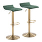 Ale - Contemporary Adjustable Height Barstool With Swivel With Oval Footrest (Set of 2) - Furniture Home Direct