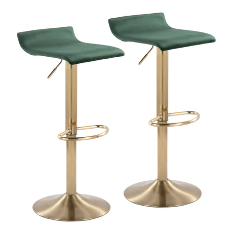 Ale - Contemporary Adjustable Height Barstool With Swivel With Oval Footrest (Set of 2) - Furniture Home Direct