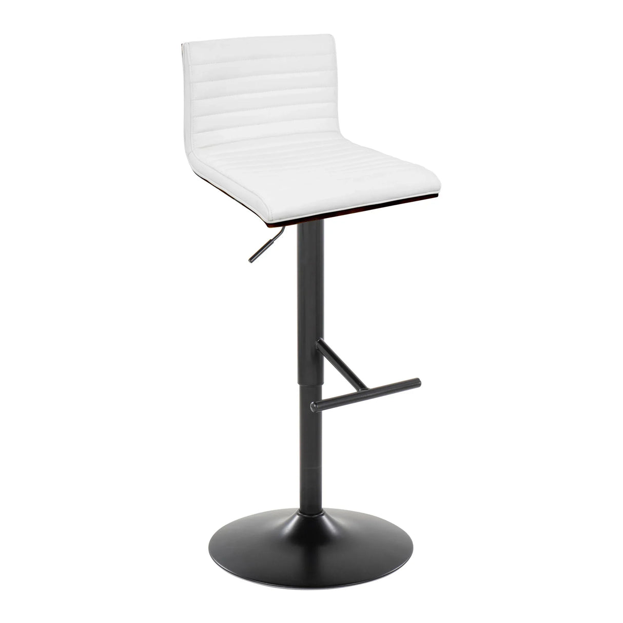 Mason - Contemporary Adjustable Barstool With Swivel With Straight T Footrest (Set of 2) - Furniture Home Direct