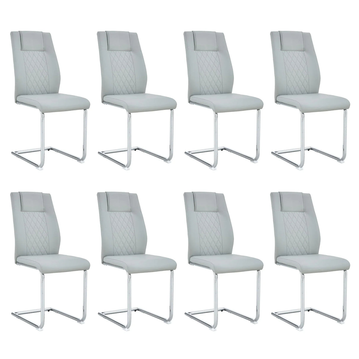 Modern Dining Chairs With Padded Seat, Metal Legs - Furniture Home Direct