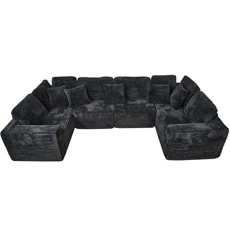 Modular U Shaped Sectional Sofa With Reversible Design - Furniture Home Direct