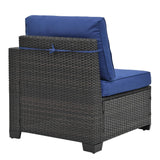 4 Piece Rattan Outdoor Patio Set - Blue - Furniture Home Direct